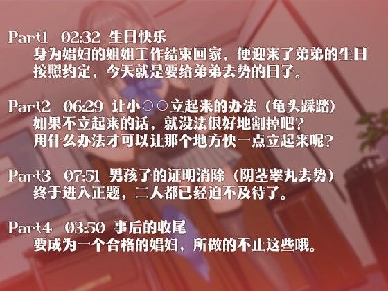 サンプル画像1:［R18G］【中国語注意】誕生日プレゼントの去勢いたずら 〜「おんなのこ」にはこの棒はいらないわ〜(夜汐音声社G向) [d_477453]
