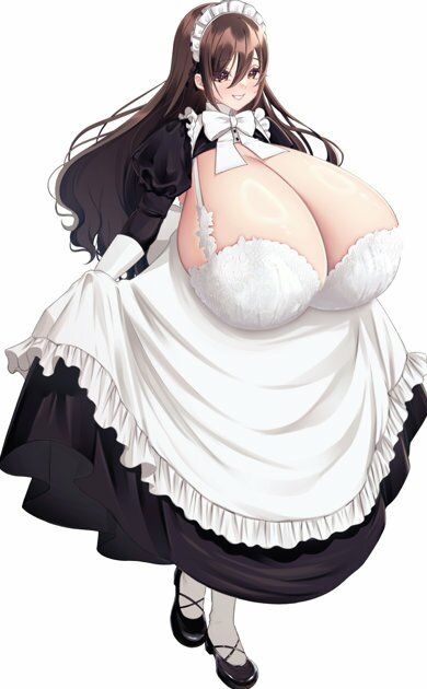 サンプル画像2:超乳メイドがパイズリします♪(甘い甘) [d_477685]