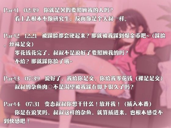 サンプル画像1:【中国語注意】生意気な姪っ子の金銭教育 〜おじさん、早くお小遣いをくれよ〜(夜汐音声社) [d_478020]