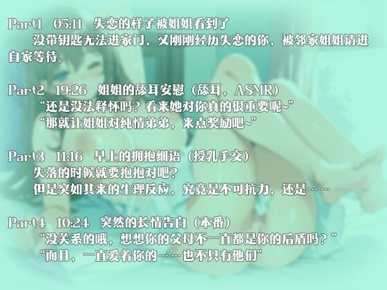 サンプル画像1:【中国語注意】お隣のお姉さんの失恋慰め 〜すぐ隣での慰めの付き添い〜(夜汐音声社) [d_478074]