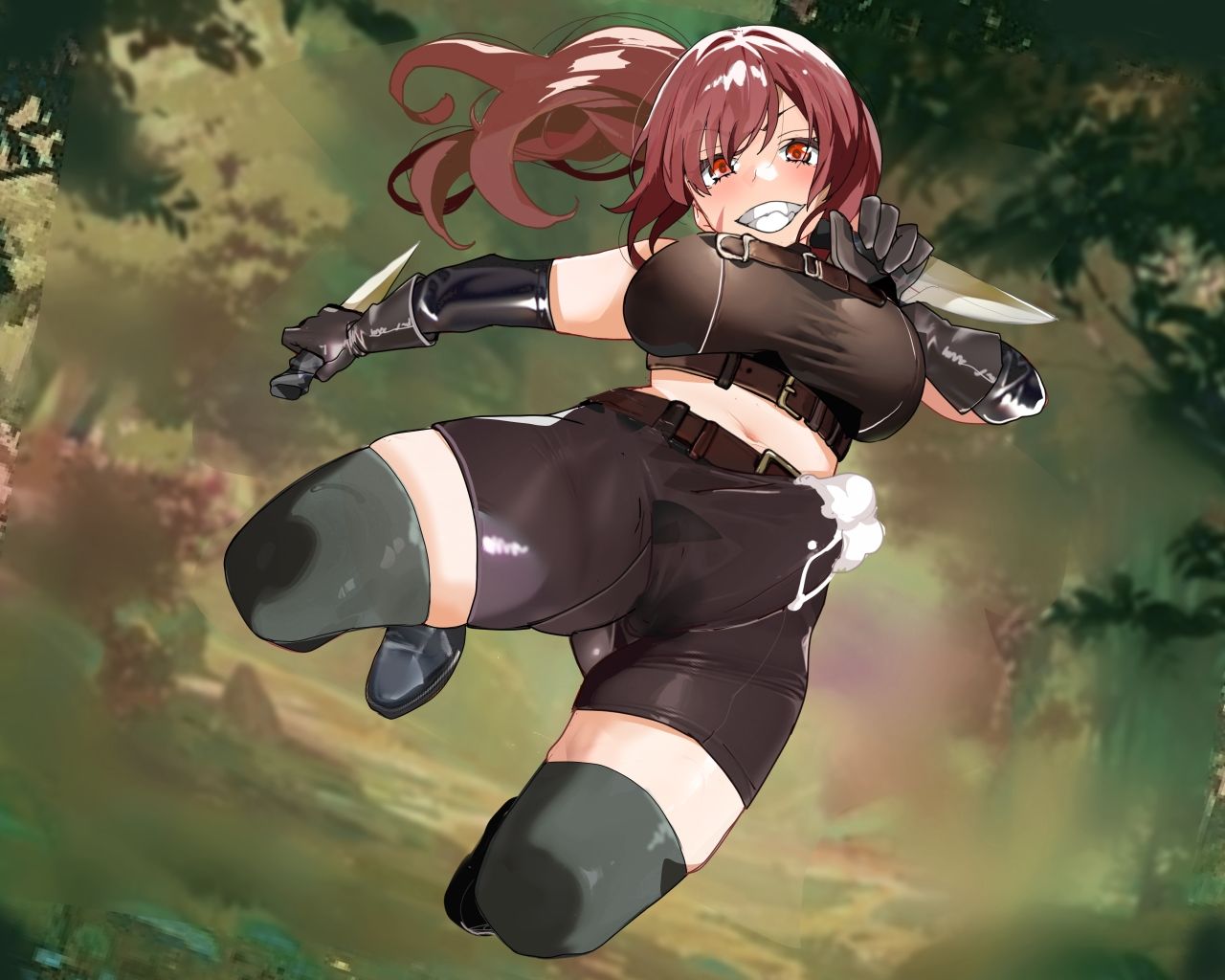 サンプル画像2:【違法なふたなり密猟ハンターは】プロのエロゲ声優の本気のドスケベお下品射精演技が聞きたい！  榛名れん編【ゴブリンに囲まれてボロボロにされるのがお似合い！】(放課後桜少女) [d_482425]