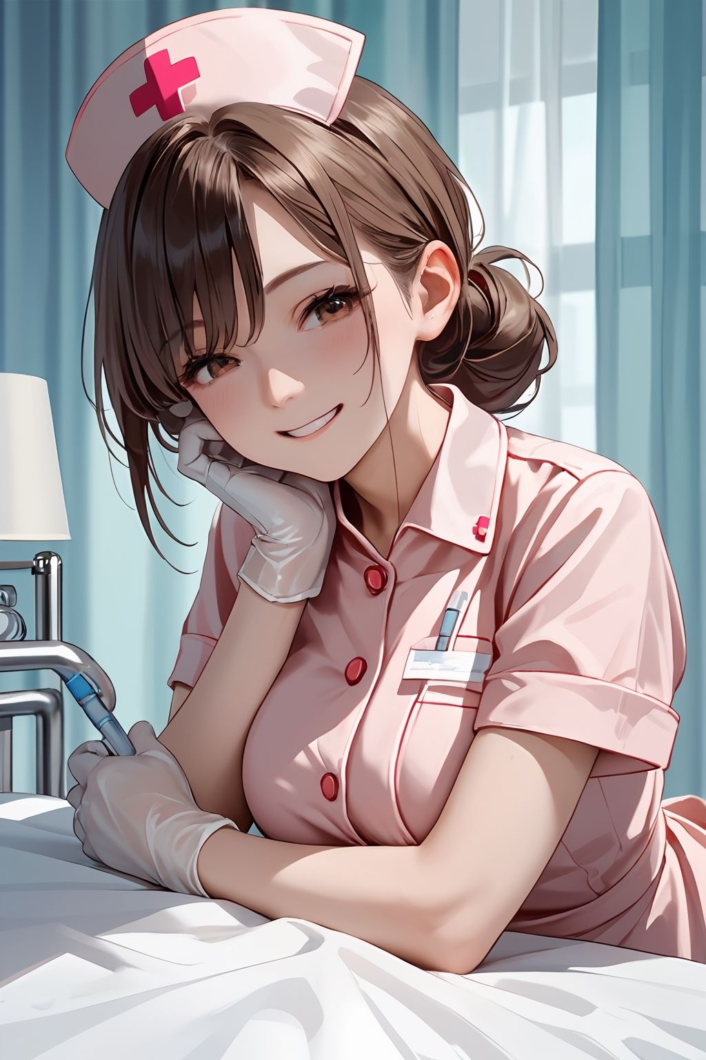 サンプル画像1:【オナニー実演ナース第6弾】隣の姉妹のエッチな誘惑？オナサポ手コキ＆オナニー実演？「お姉さんが気持ちよくしてあげる」＆「お兄ちゃん、私のオナニー見て」(ホワイトクラブ) [d_486433]