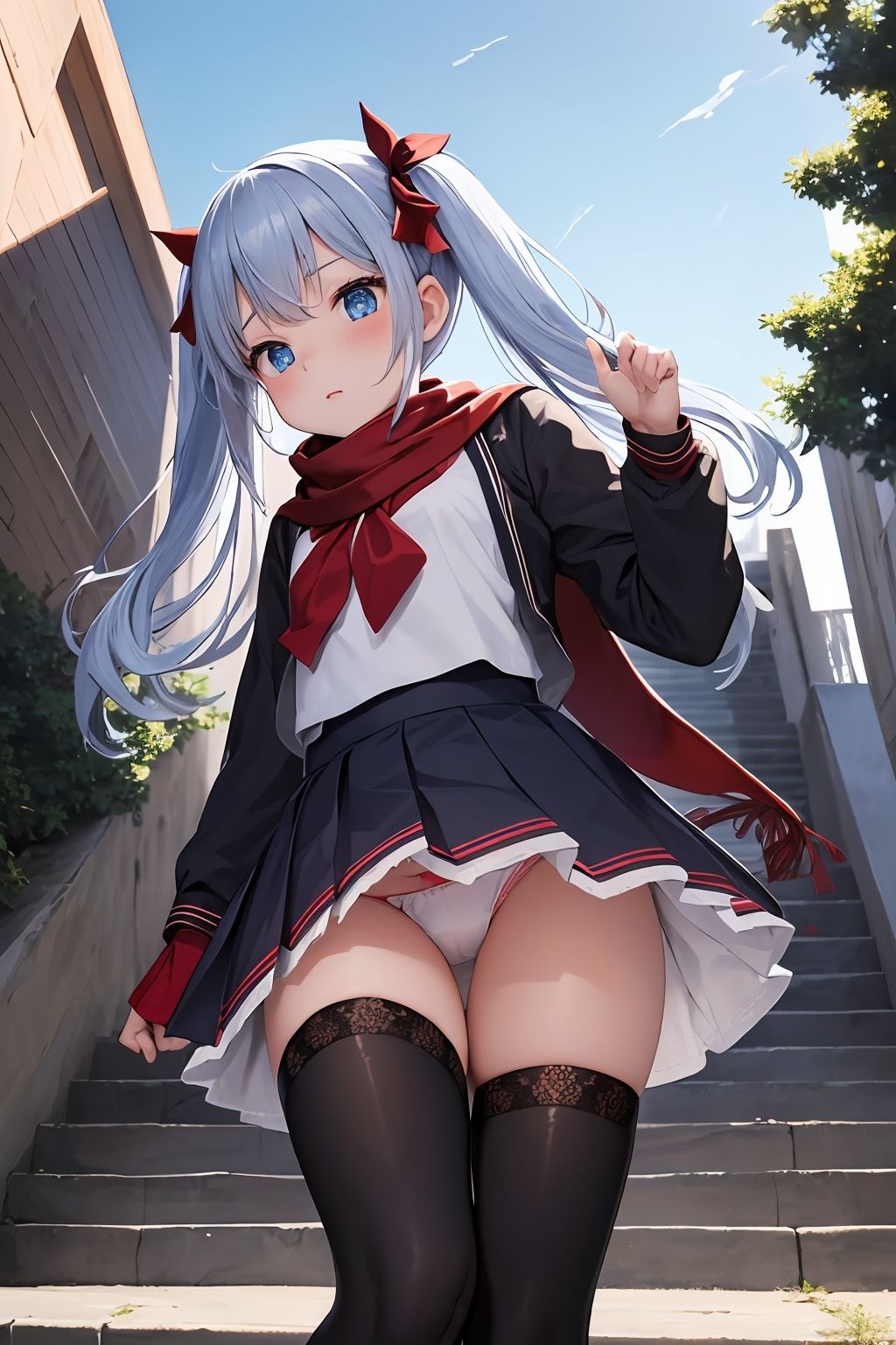 サンプル画像5:【オナニー実演ナース第6弾】隣の姉妹のエッチな誘惑？オナサポ手コキ＆オナニー実演？「お姉さんが気持ちよくしてあげる」＆「お兄ちゃん、私のオナニー見て」(ホワイトクラブ) [d_486433]