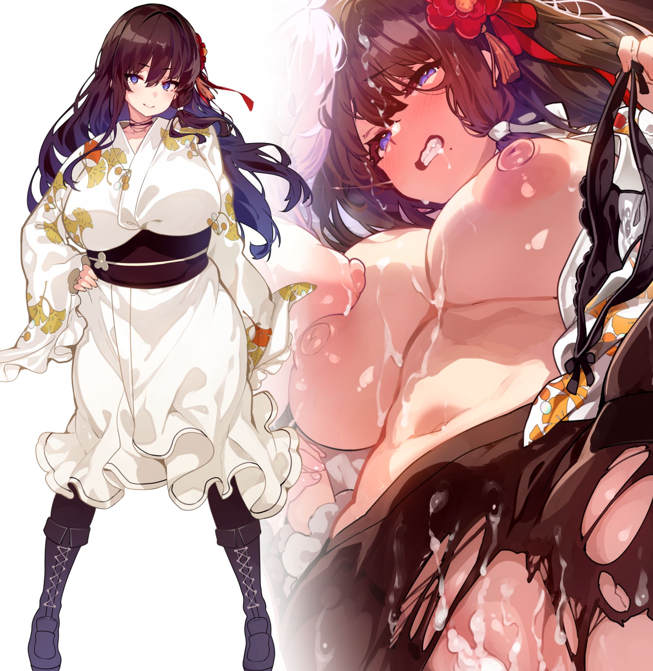 サンプル画像6:ゆりよごし調教〜純愛百合ップルの武家令嬢を、俺専用の授乳大好き全肯定デカ乳ママにする計画〜(生ハメ堕ち部★LACK) [d_490657]