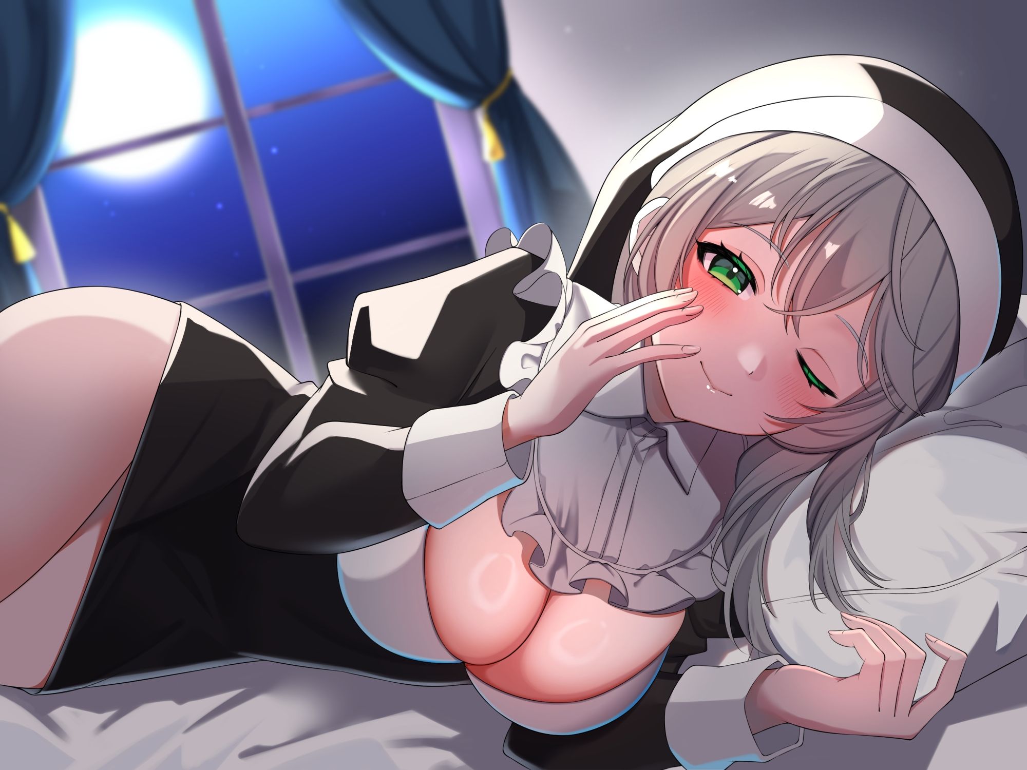 サンプル画像1:悩める子羊を耳舐めで安眠させるシスター(裏はちわぁるど) [d_491320]