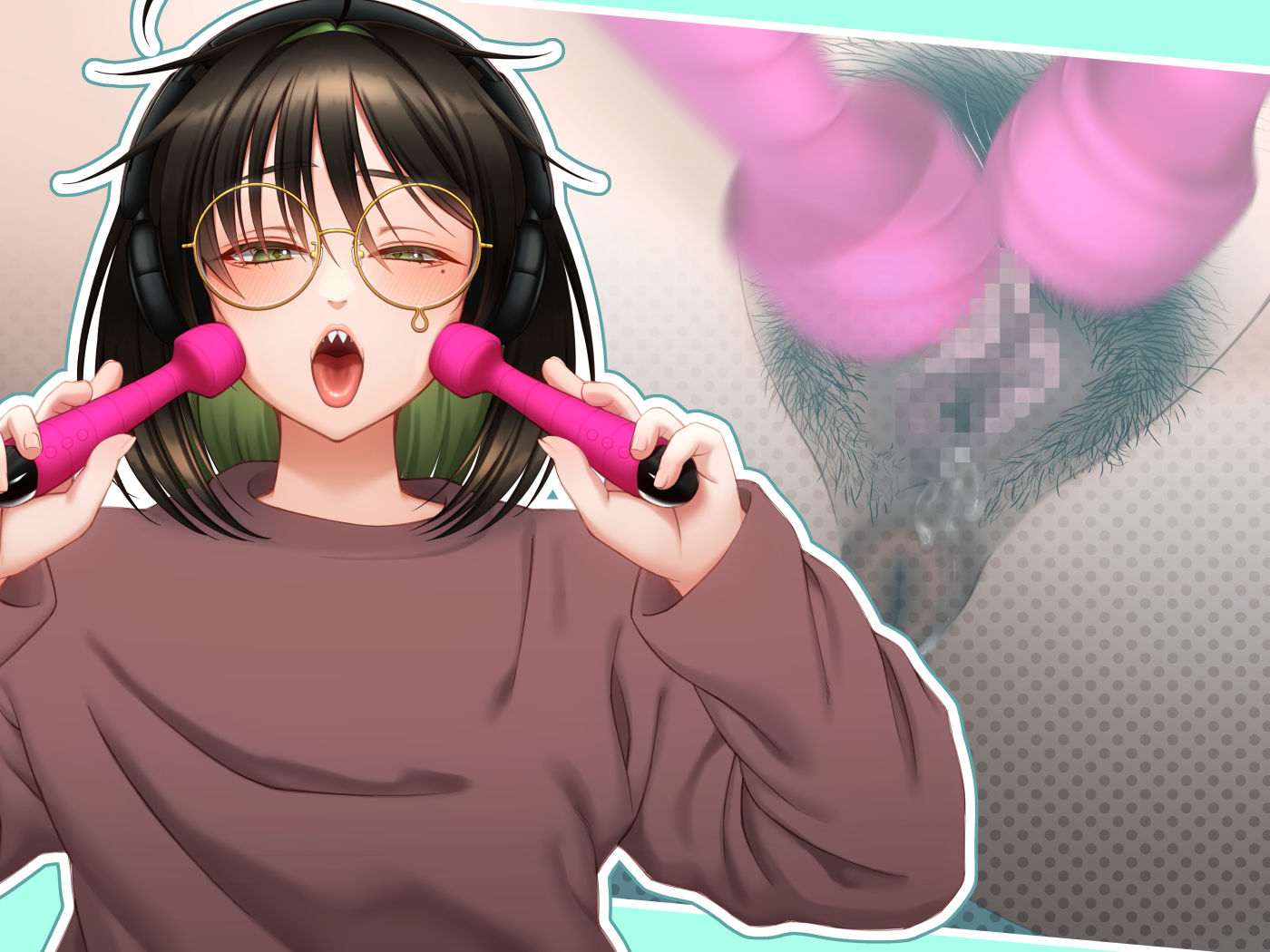 サンプル画像6:【2時間超】実演チャレンジ！電マ2本でクリ責めしながら自己紹介♪【オナニー歴20年！？喘ぎっぱなしのド変態女】(ワサビ屋さん) [d_497238]