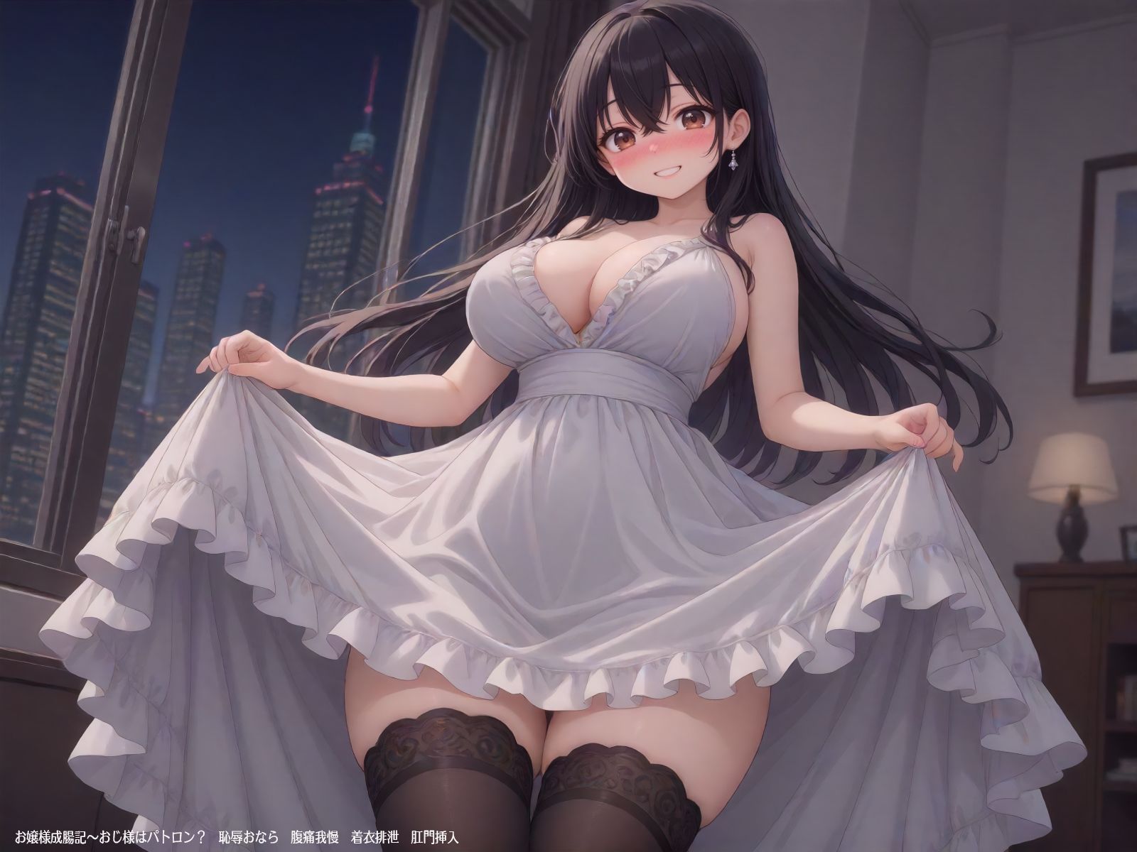 サンプル画像2:お嬢様成腸記〜おじ様はパトロン？  恥辱おなら  腹痛我慢  着衣排泄  肛門挿入(三毛猫BOX) [d_499999]