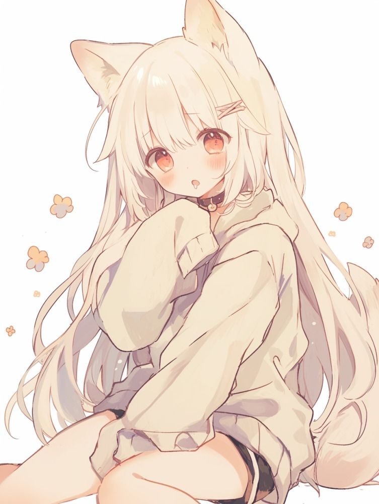 サンプル画像1:犬耳少女の靴下の匂いと目隠しチン嗅ぎフェラ(靴下フェチ) [d_502859]