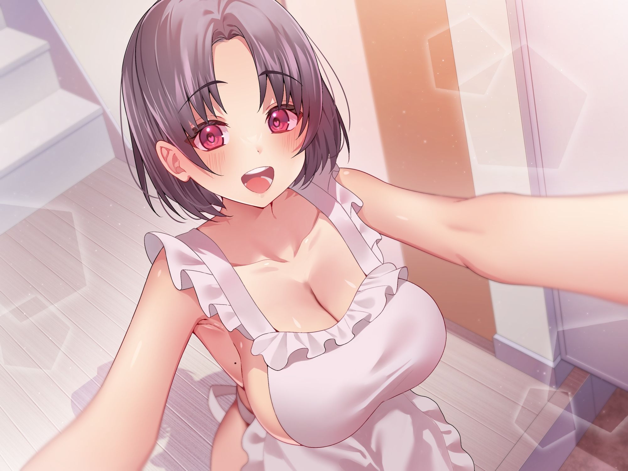 サンプル画像1:新妻による旦那とイチャラブ大作戦！〜精のつくモノと裸エプロンで誘惑子作りエッチ〜(ヒトづまパラダイス) [d_507146]