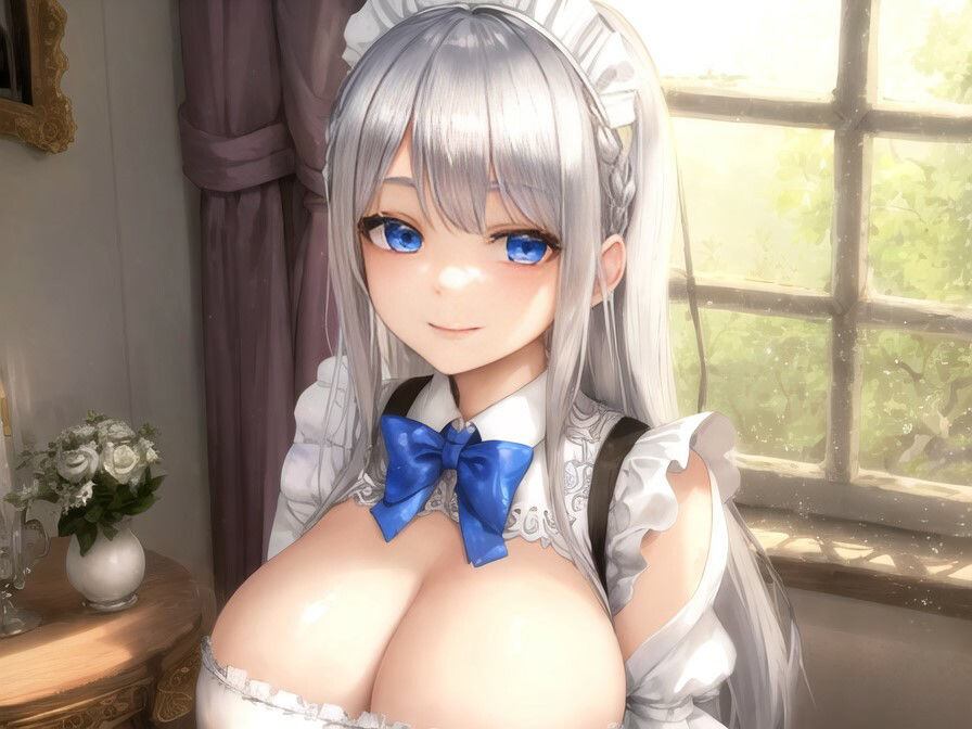 サンプル画像2:甘えん坊な銀髪巨乳メイドは幼馴染の旦那様に愛されたい〜ゼロ距離密着添い寝でこっそりラブ堕ち性活〜【バイノーラル/中出し/ラブラブ】(ゆめねこキャンディ) [d_510060]