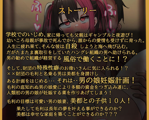陰キャ男の娘風俗嬢が太客の妻になって妊娠？？ぼて腹男の娘ママ誕生！