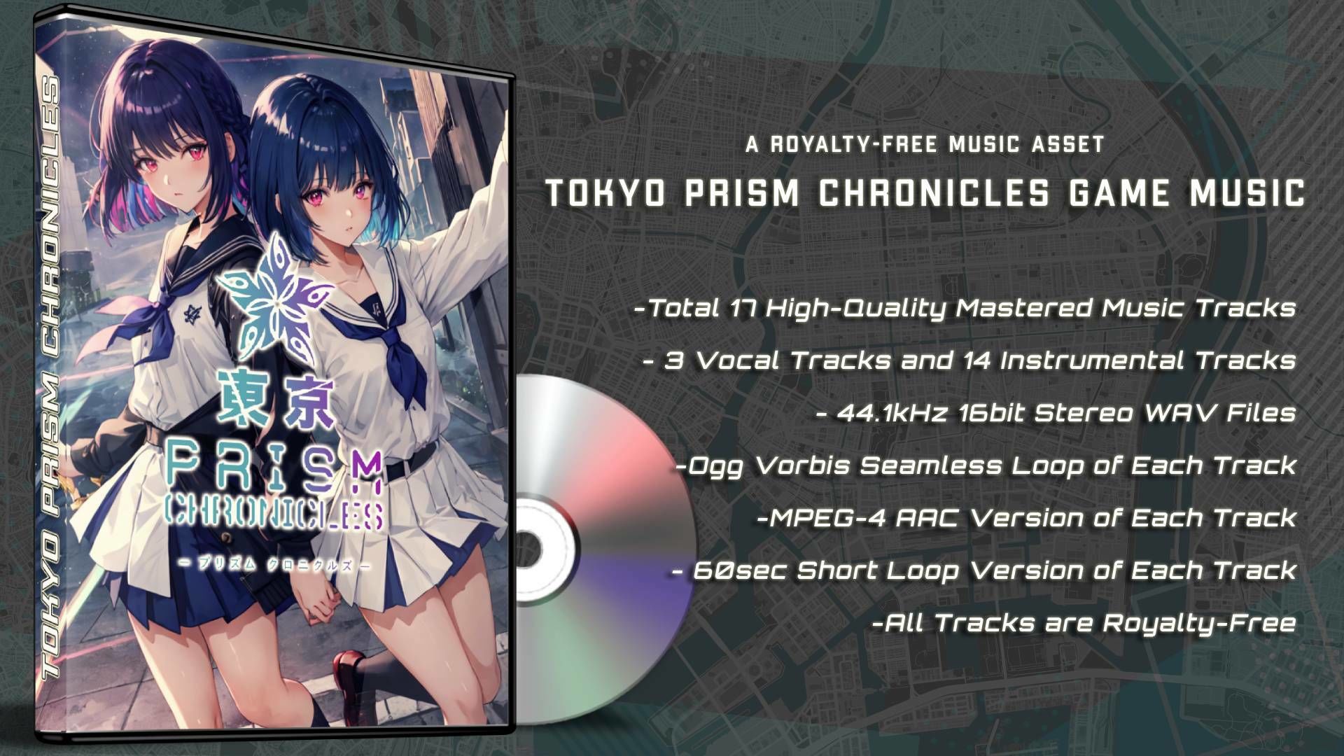 サンプル画像2:【BGM素材】Tokyo Prism Chronicles Game Music(SOUND AIRYLUVS) [d_521016]