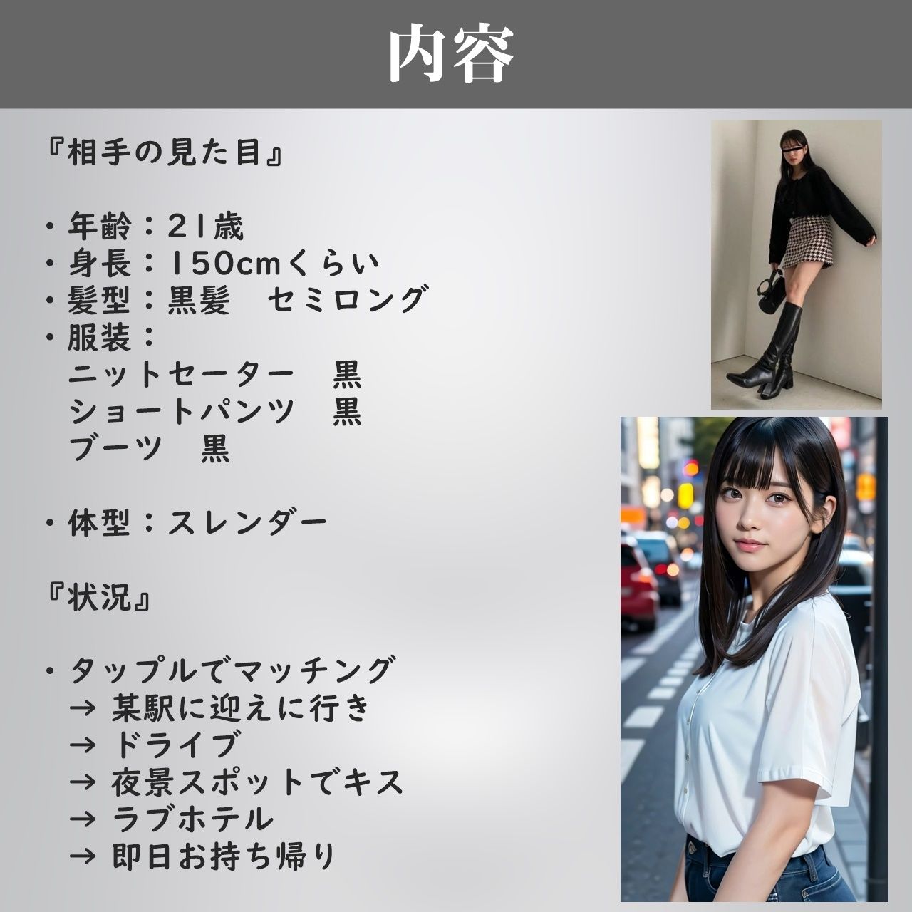 サンプル画像2:【実録】21歳 OL美女を出会って30分でお持ち帰り｜ドライブデートからお持ち帰りまでのヤバい瞬間。【マッチングアプリ】(高橋和己pua) [d_521426]