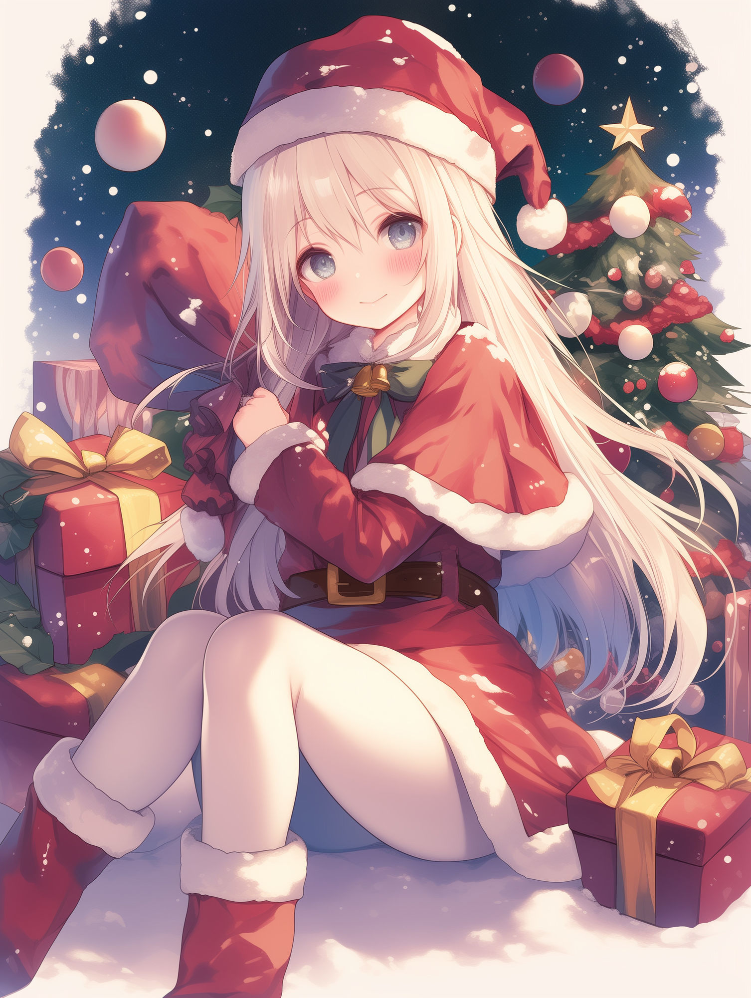 サンプル画像2:サンタお姉さんの脱ぎたてタイツの匂い(靴下フェチ) [d_524461]