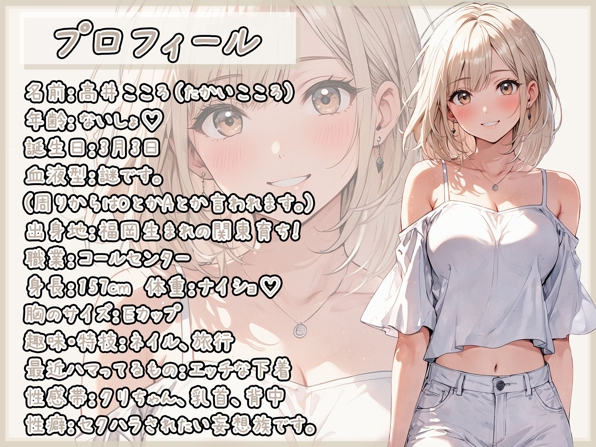【オナニー×排尿音】セクシーボイスの同人声優高井こころ「おしっこ我慢しながら指でオナニー」【高井こころ】の画像1
