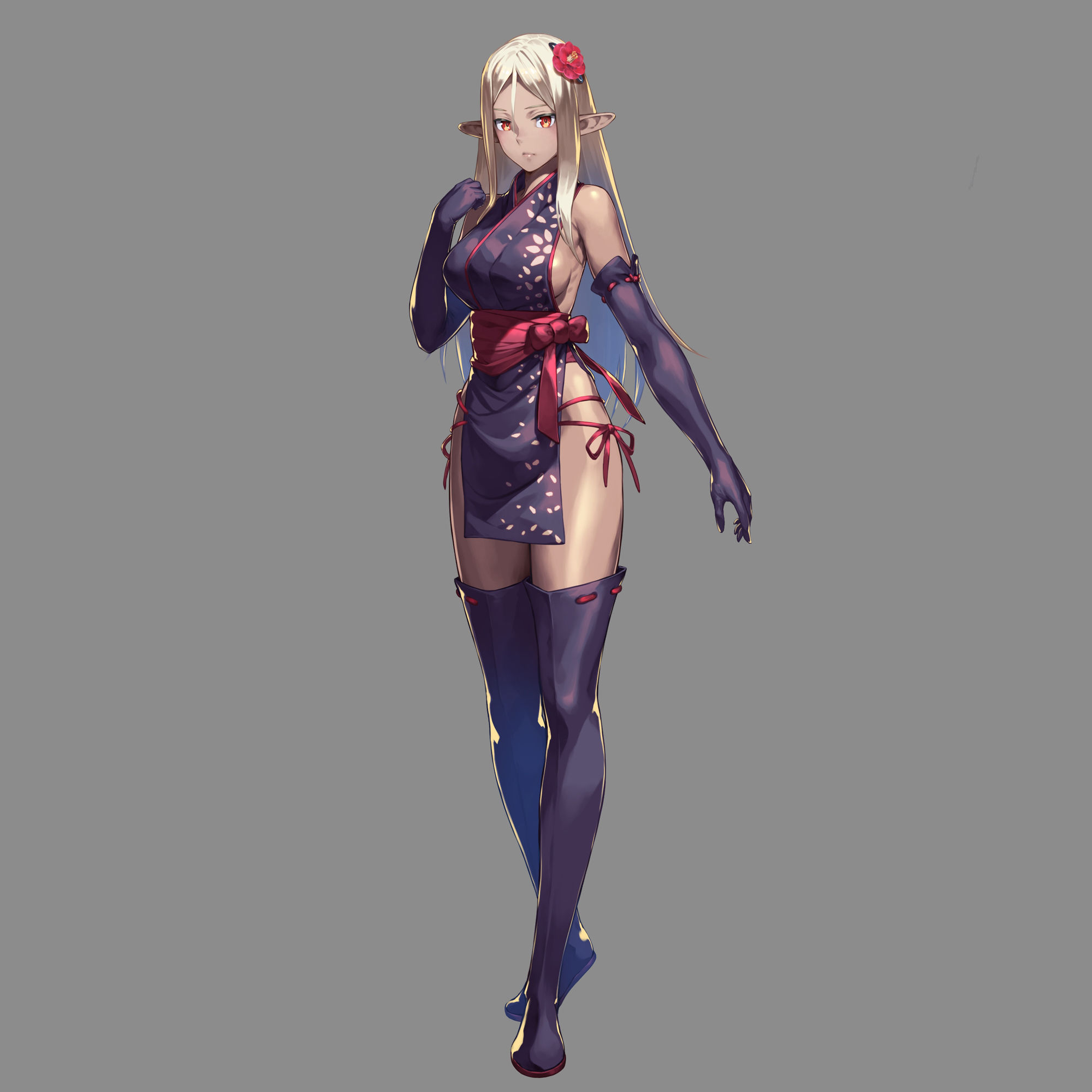 サンプル画像1:雪夜さんと交際 〜ダークエルフ忍さんといちゃラブご奉仕生活〜(めがみそふと) [d_532035]