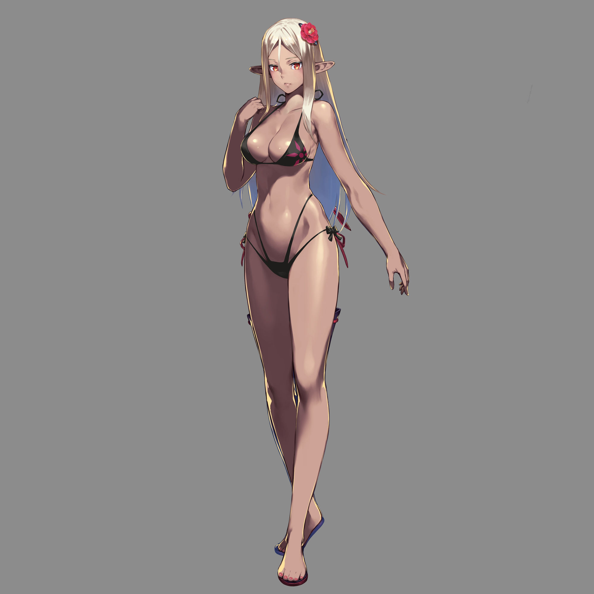 サンプル画像2:雪夜さんと交際 〜ダークエルフ忍さんといちゃラブご奉仕生活〜(めがみそふと) [d_532035]