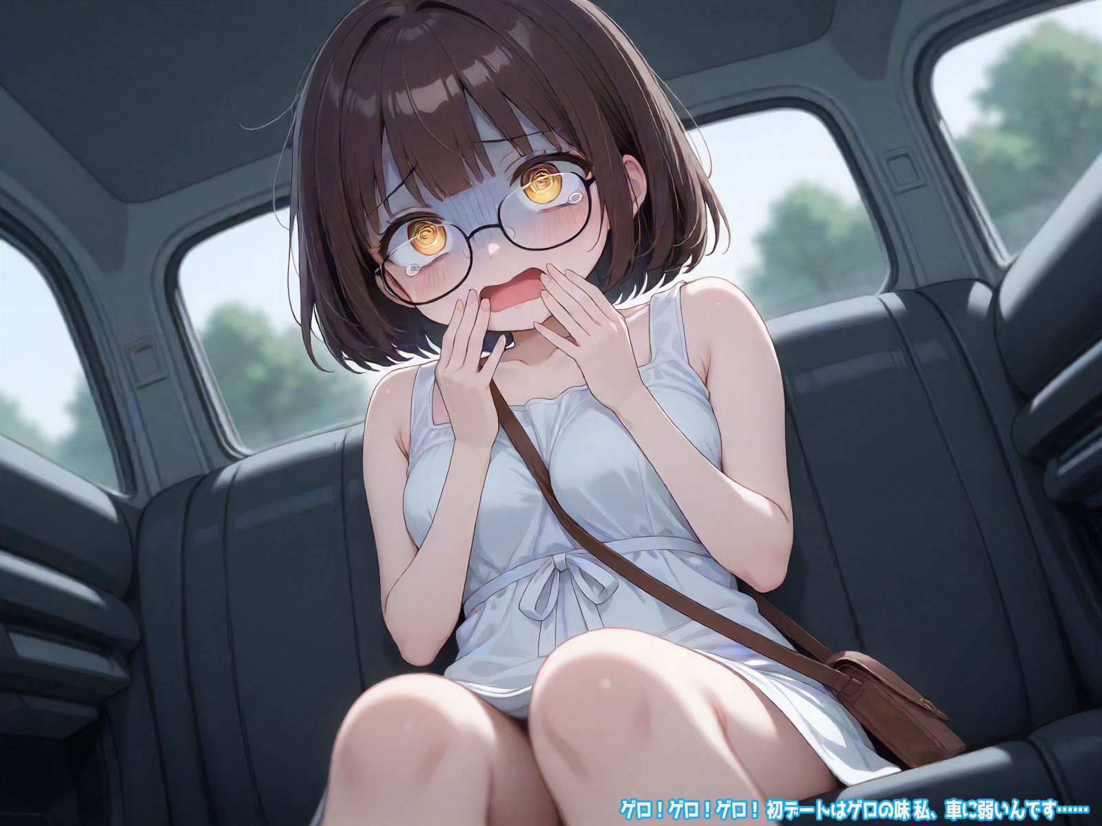 サンプル画像1:ゲロ！ゲロ！ゲロ！ 初デートはゲロの味 私、車に弱いんです……(三毛猫BOX) [d_538187]