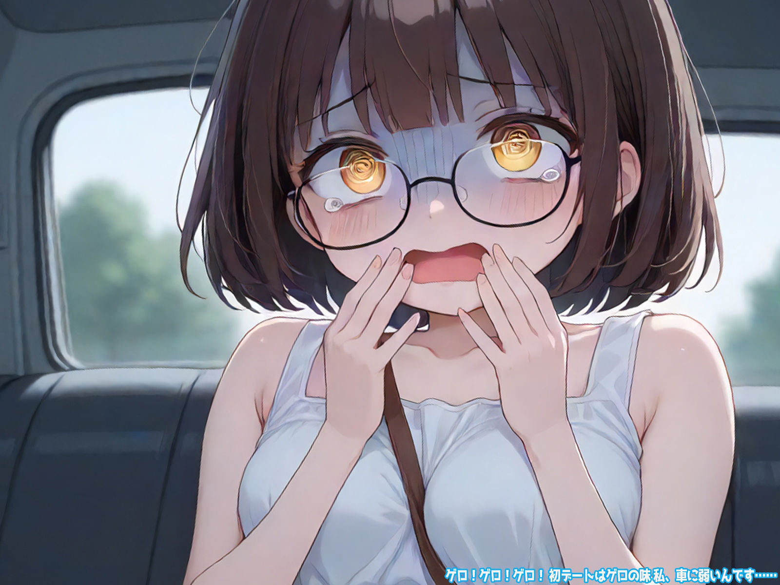 サンプル画像4:ゲロ！ゲロ！ゲロ！ 初デートはゲロの味 私、車に弱いんです……(三毛猫BOX) [d_538187]