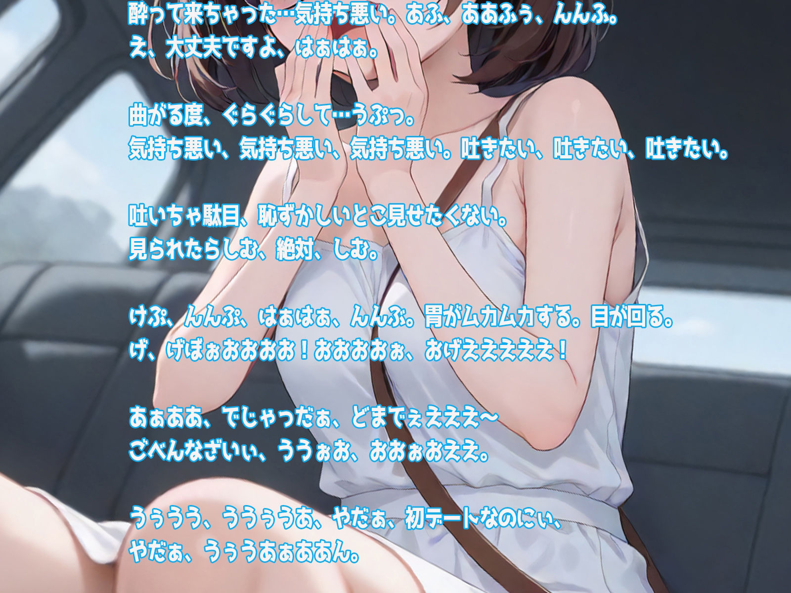 サンプル画像5:ゲロ！ゲロ！ゲロ！ 初デートはゲロの味 私、車に弱いんです……(三毛猫BOX) [d_538187]