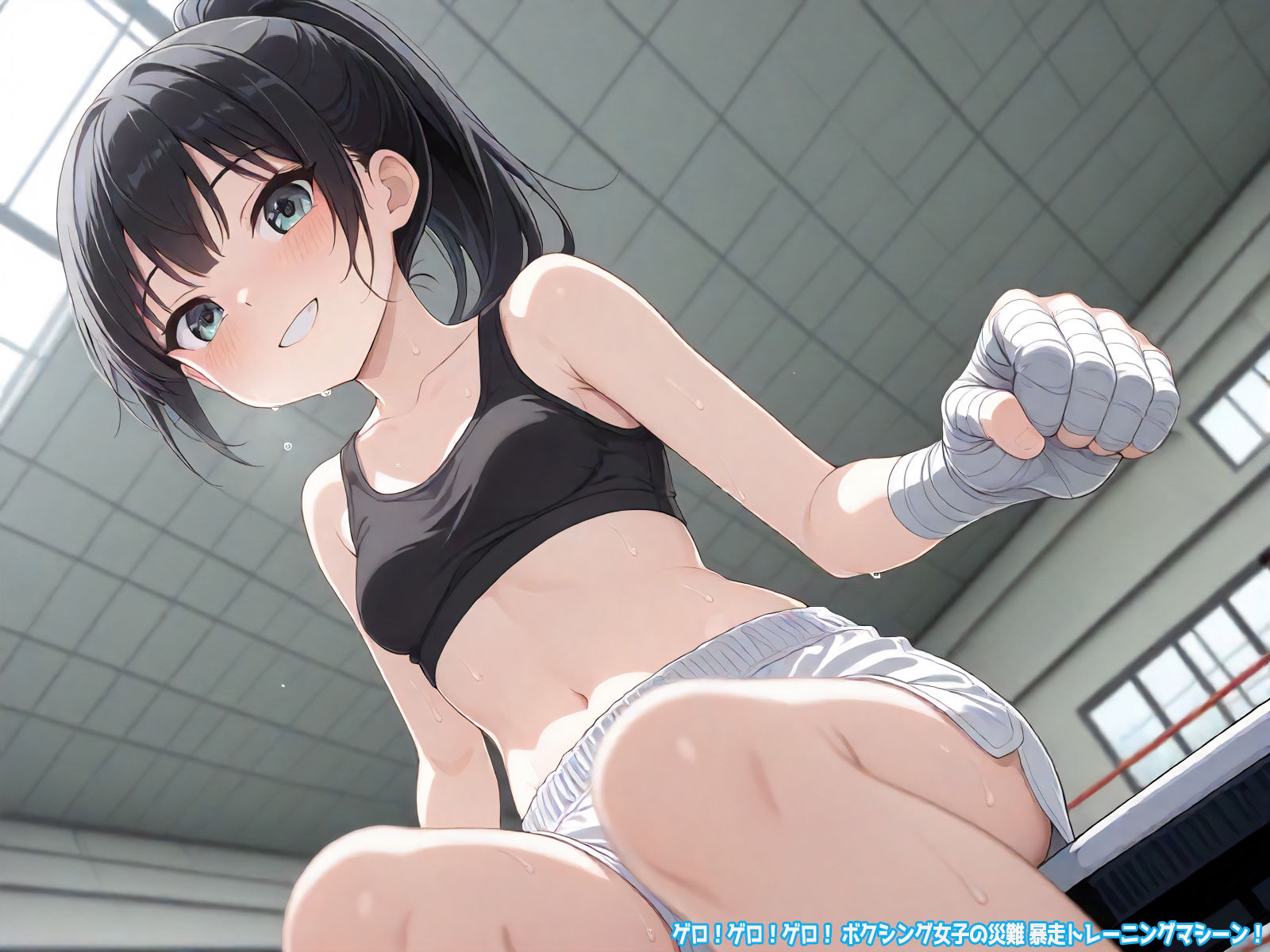 サンプル画像1:ゲロ！ゲロ！ゲロ！ ボクシング女子の災難 暴走トレーニングマシーン！(三毛猫BOX) [d_538204]