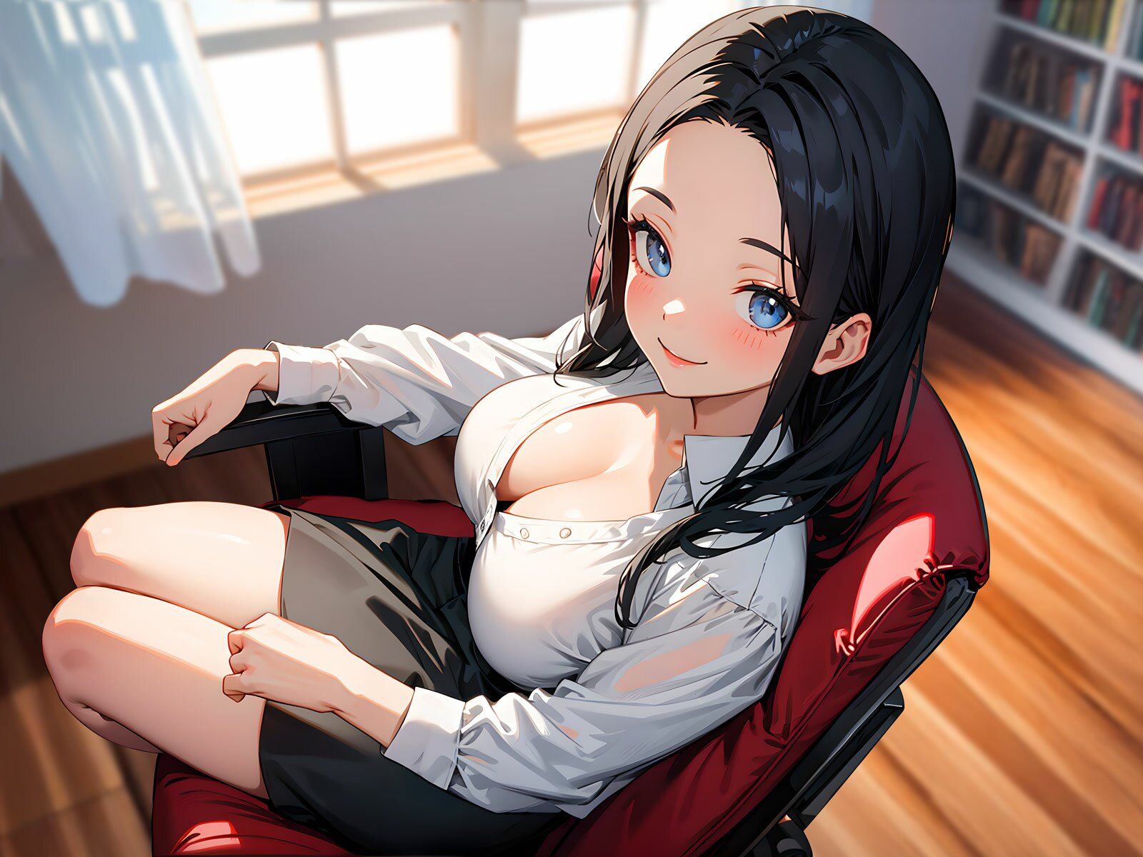 サンプル画像4:スケベ巨乳な家庭教師に淫語をねっとり囁かれたら…「ねぇ…内緒で先生のおまんことおちんちんを使って実習してみましょう♪」(ちゃんとぴ発電所) [d_538969]