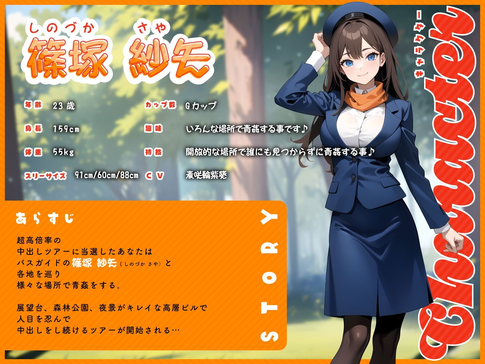 サンプル画像2:青姦好きの巨乳バスガイドと二人っきりの中出しツアー〜人目を忍び各所で生立ちバックえっち〜(ちゃんとぴ発電所) [d_538974]