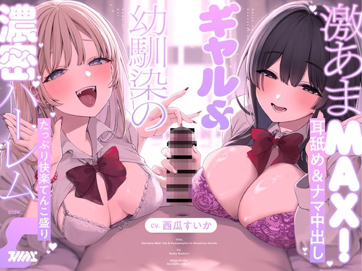 サンプル画像3:【特別価格あまあまJKのW青春パック20％OFF！】生意気ギャル？清楚系幼馴染？ アナタはどっちのあまあまを体験したい？【大ボリューム1時間12分！】(ついんずstudio) [d_546422]