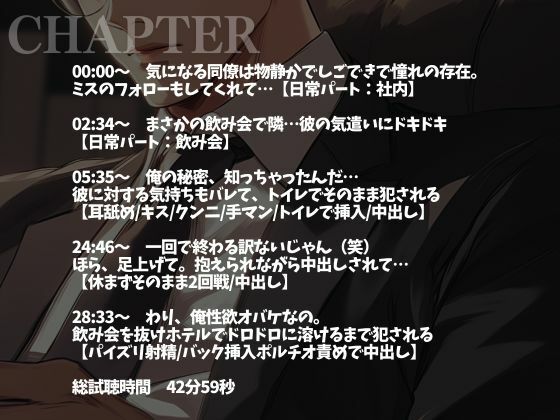気になる同僚くん、実は絶倫裏垢男子でした…。〜終わらないポルチオ刺激中出しえっち〜(CV:がく×シナリオ:あたらよ)の画像3