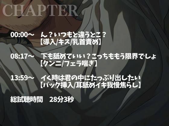 塩系大人彼氏はえっちな変化に敏感!〜途中まで甘々だったのにまさかの耳舐め寸止めイキ我慢えっち〜(CV:がく×シナリオ:悠希)の画像2