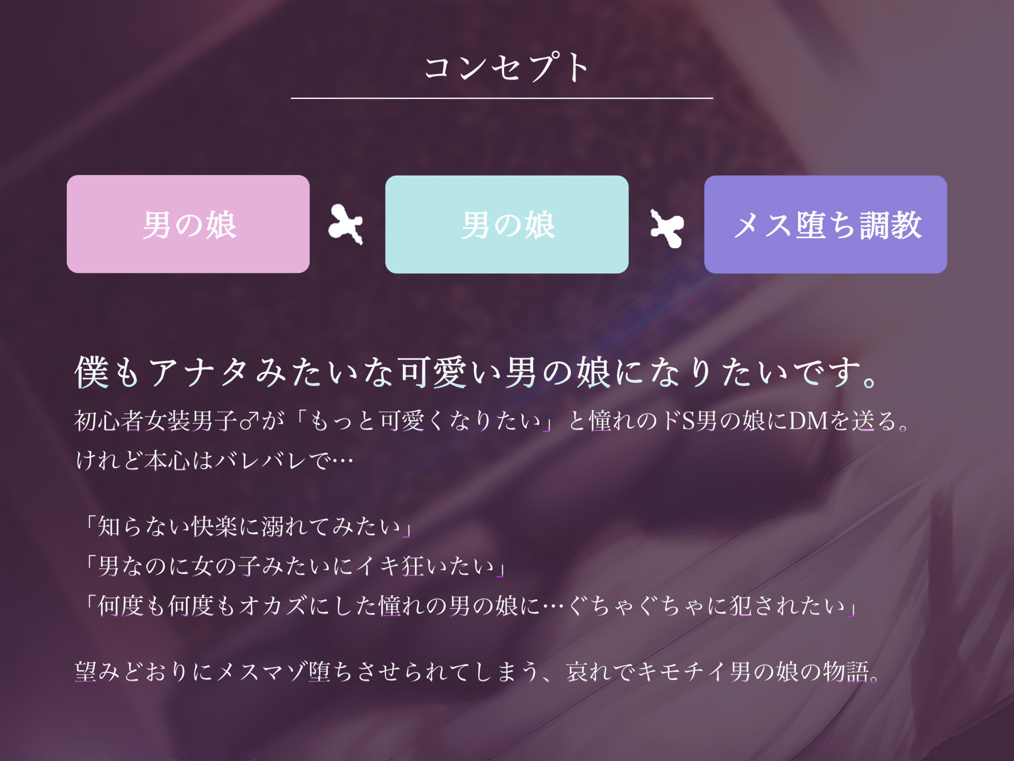 男のメス堕ち 短小 男の娘志願者のためのメス堕ちアクメ調教…SNSで有名なドS男の娘にメス快楽を徹底的に分からされる初心者女装男子♂ [被支配中毒] -  DOJINDB(同人DB)