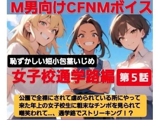 《d_613922》M男向けCFNMボイス 恥ずかしい短小包茎いじめ 女子校通学路編【第5話】公園で全裸にされて虐められている所にやって来た年上の女子校生に粗末なチンポを笑われ…恥ずかしいオナニー動画まで見られてしまうのパッケージ画像