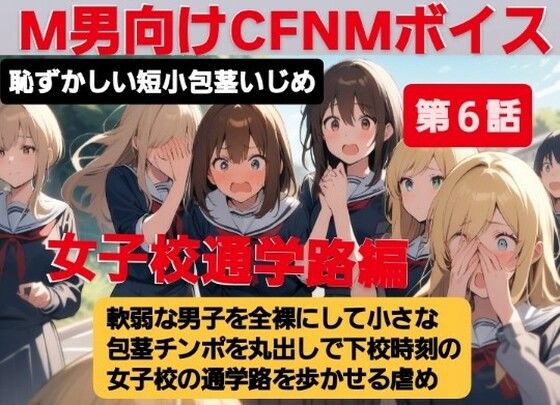 《d_614027》M男向けCFNMボイス  恥ずかしい短小包茎いじめ  女子校通学路編【第6話】軟弱な男子を全裸にして、小さな包茎チンポを丸出しで下校時刻の女子校の通学路を歩かせる虐め！のパッケージ画像