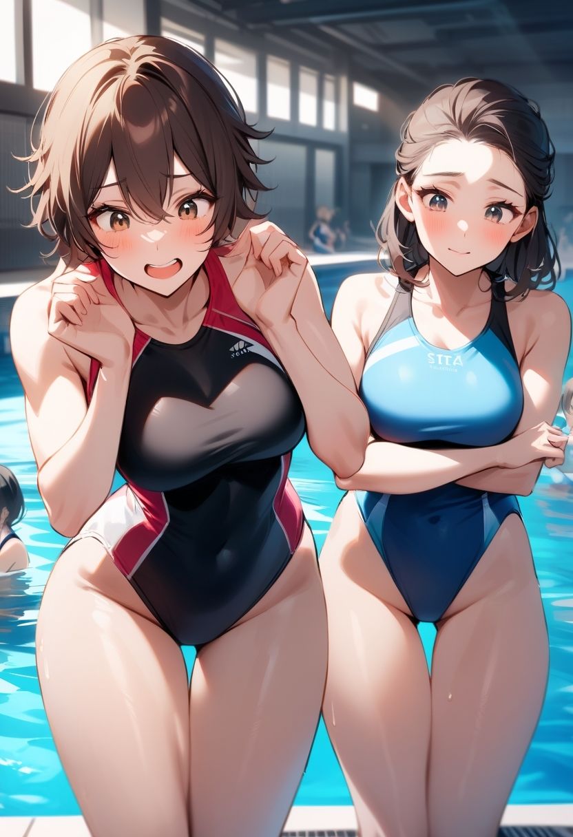 女子水泳部員たちの前で全裸にされて小され包茎チンポを付き出して「小便○僧」のポーズをさせられる屈辱  恥ずかしい短小包茎いじめ  女子水泳部編  M男向けCFNMボイスのサンプル画像 6