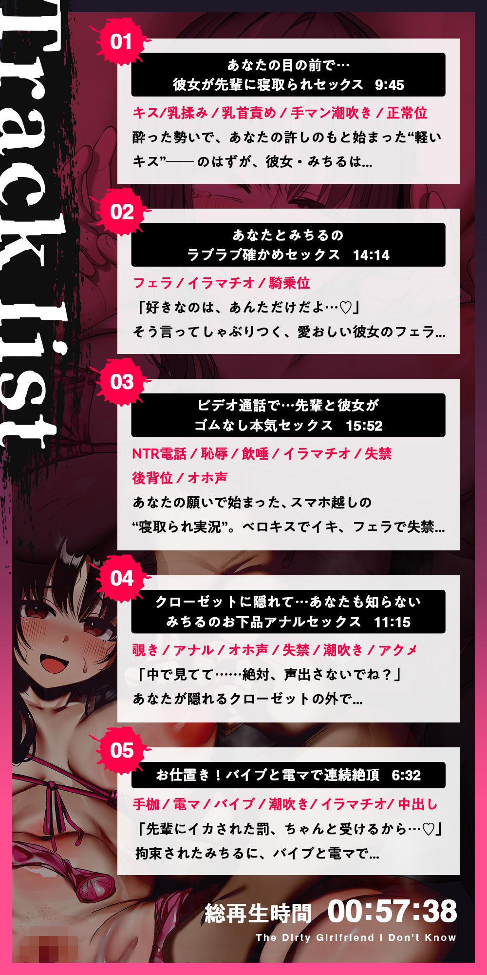 【寝取らせ】ボクの知らない卑猥な彼女〜激しく喘ぐ下品な声に鬱勃起〜【背徳感】のサンプル画像 6