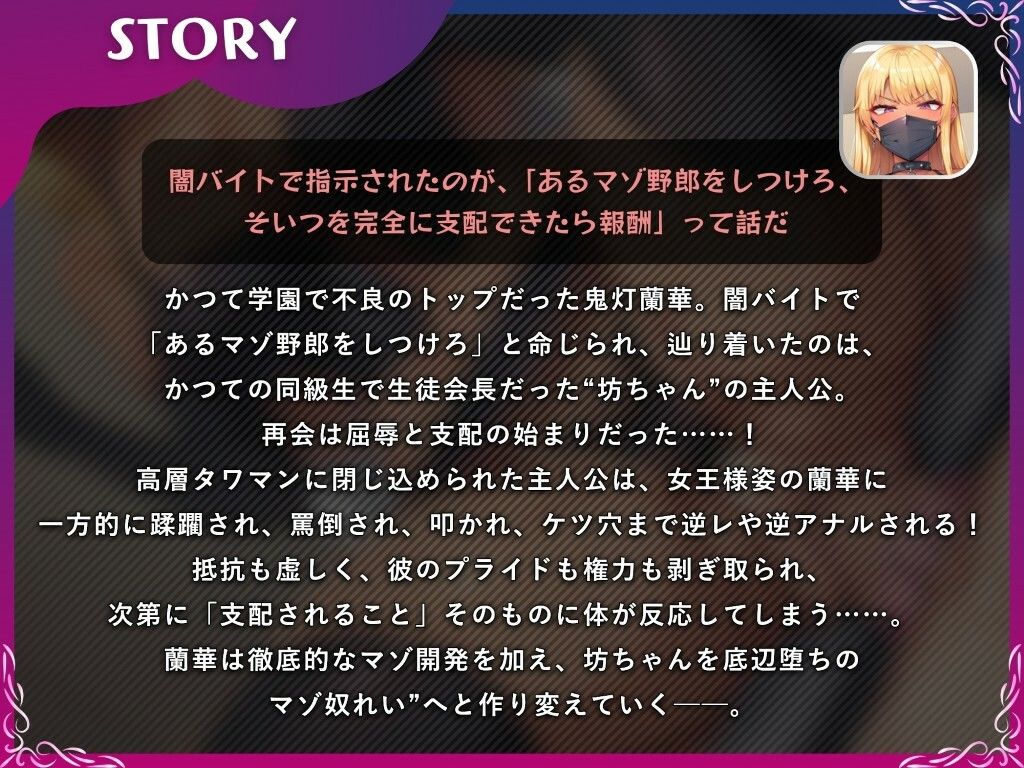 不良の女王様に闇バイトでマゾ開発されたいマゾオス坊ちゃま【ドM向け/KU100】 (dvoice jp-001)
