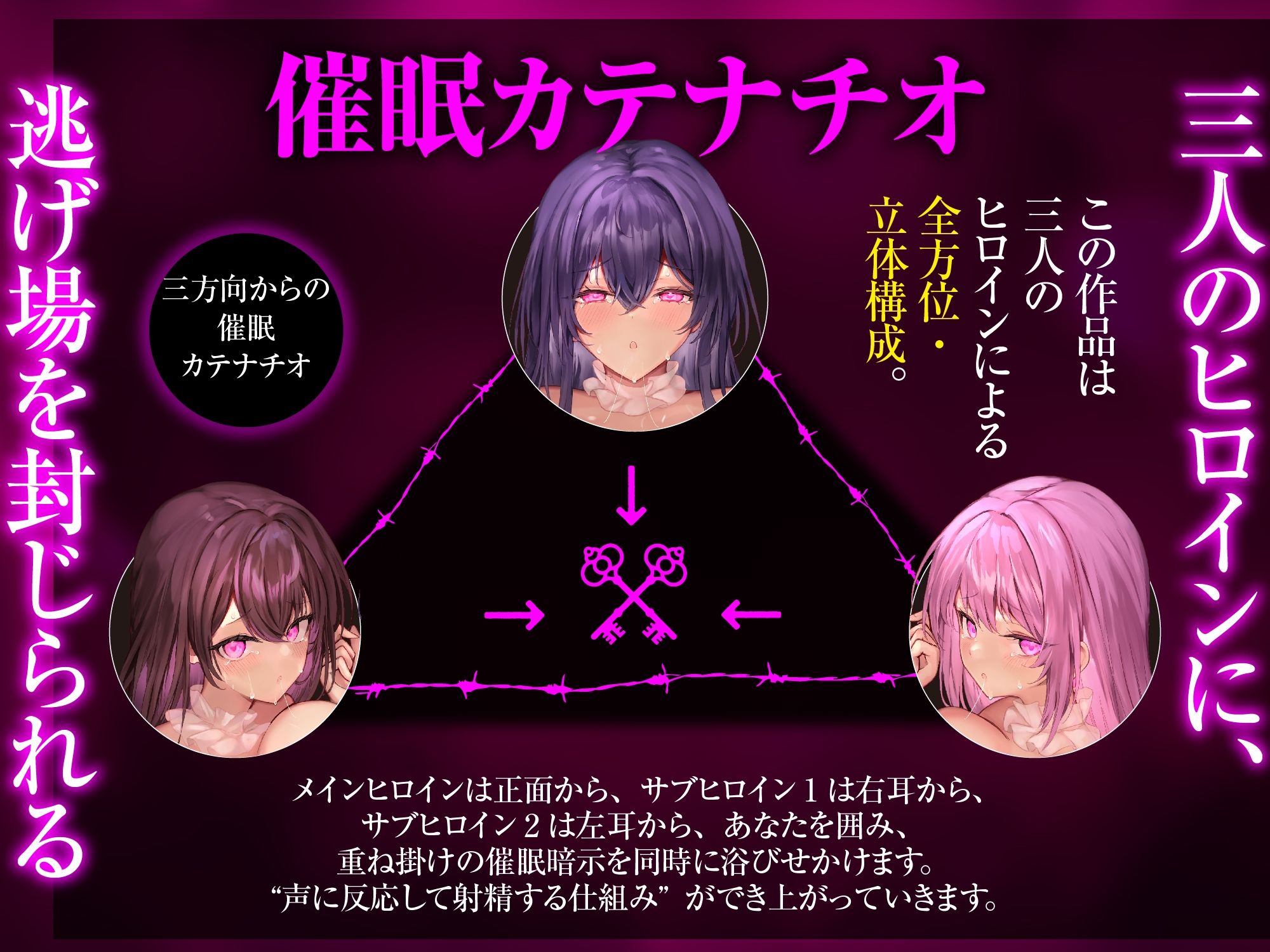 【？？催●解除なし？？】永・久・催・眠・三・重・奏【3声優による3バージョン収録】のサンプル画像 6