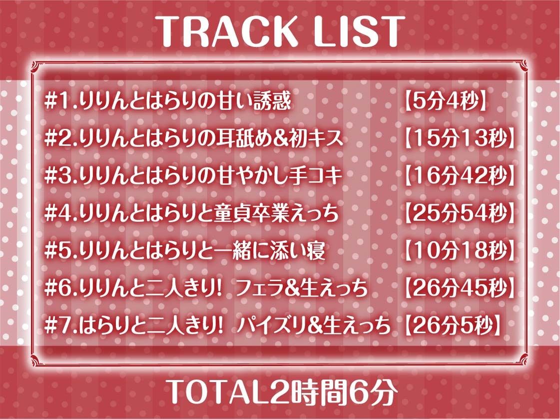 【密着耳舐め】どすけべダブルJKりりんとはらり〜甘々JK二人に両耳元で囁かれながら中出し甘やかし交尾〜のサンプル画像 6