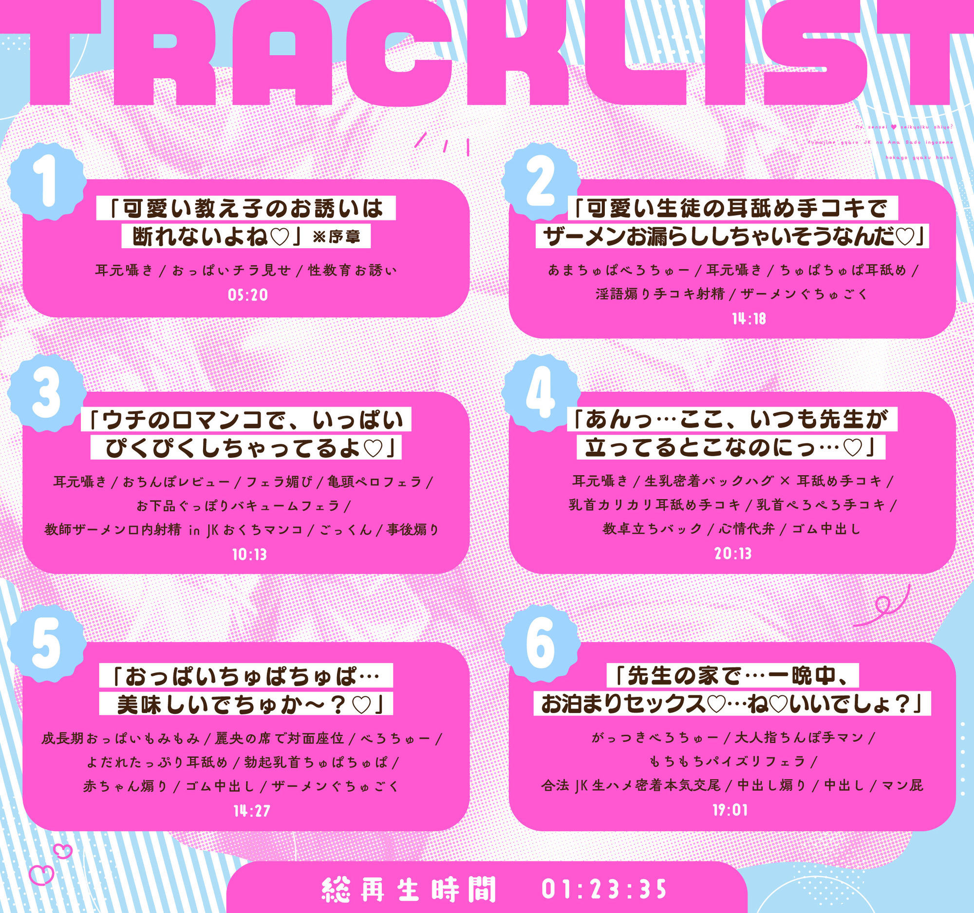 【ギャルJK淫語責め/ドスケベ全裸イラスト付き】「ねぇ先生…性教育しよ？」〜不真面目ギャルJKのあまサド淫語責め放課後逆補習〜【KU100】のサンプル画像 6