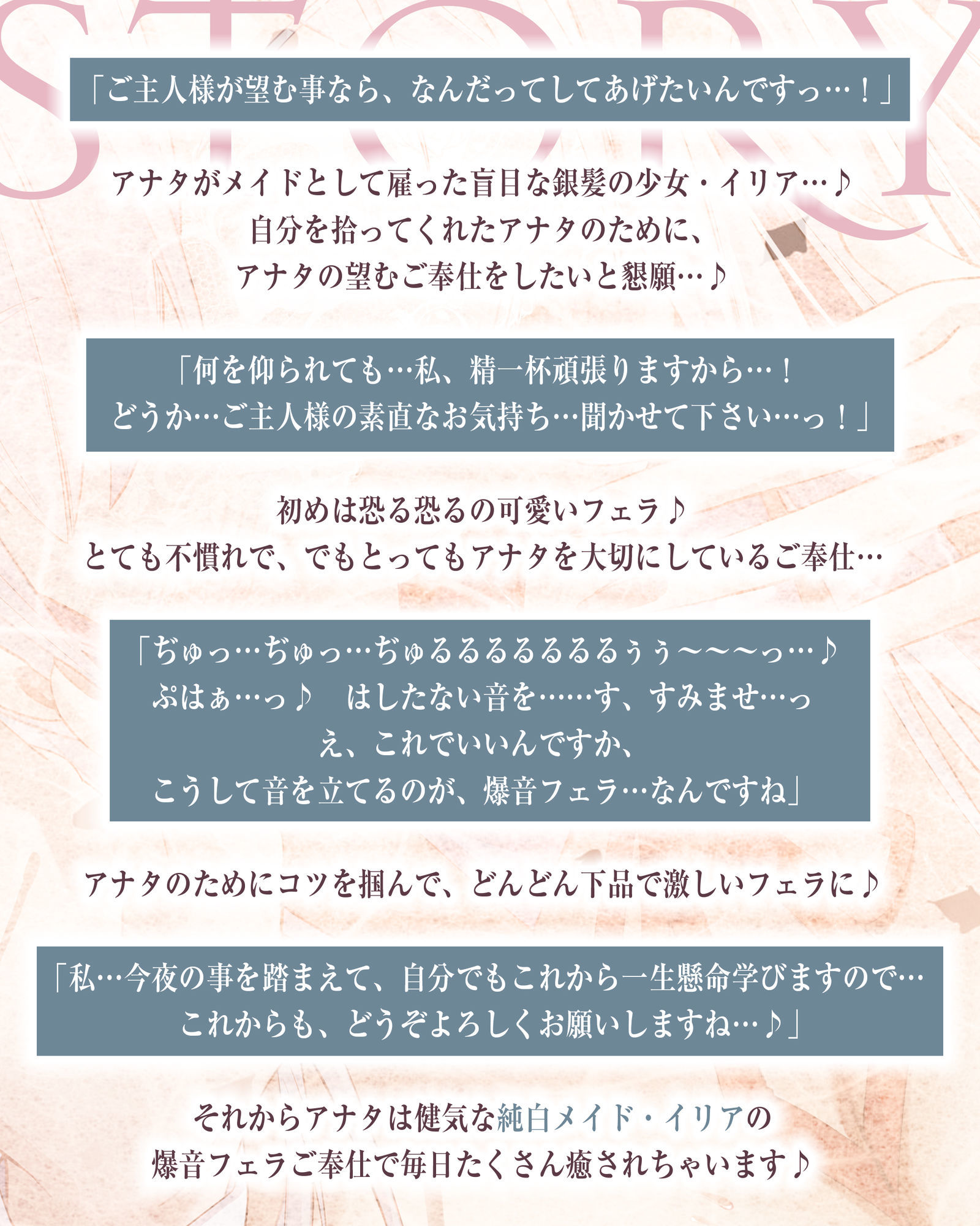 ★Live2D同梱★【フェラ特化】銀髪盲目メイドのお口ご奉仕  〜ご主人様のためにどんなに下品で激しいフェラでも頑張ります♪〜のサンプル画像 3