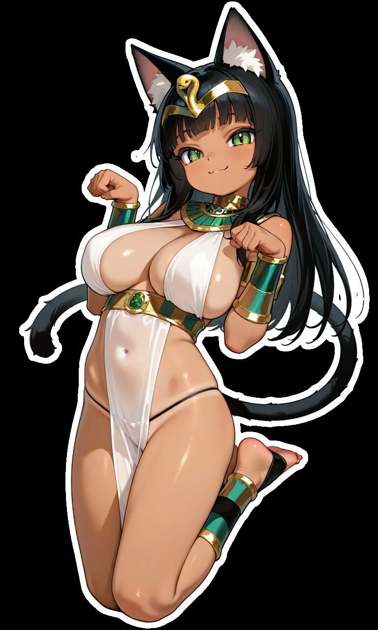 褐色エジプト猫耳爆乳〇リとの日常〜捨て猫から始まる幸せでドスケベな暮らし〜【ファンタジー/けもみみ/人外】のサンプル画像 6