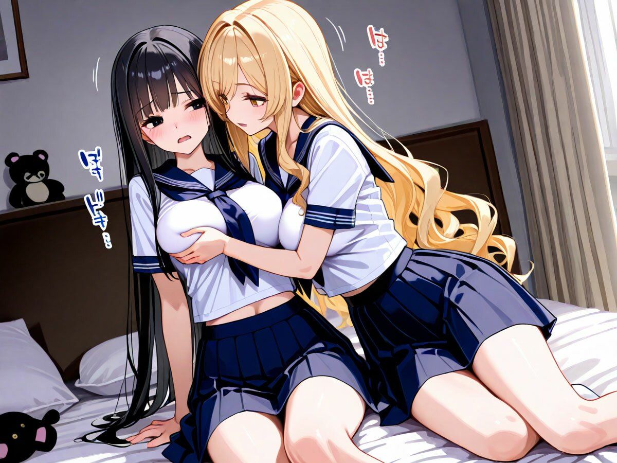 【NTR 百合】初めてできた彼女が俺の幼馴染のギャルに寝取られた！それを見た俺は‥のサンプル画像 6