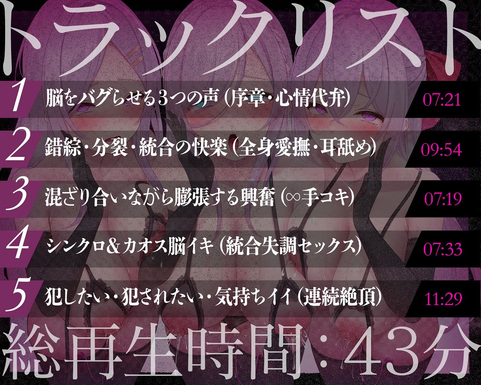 【多重シンクロ催●】犯したい・犯●れたい・気持ちいい〜三方向から<心情代弁>されて、脳みそ溶けて全部出ちゃう…のサンプル画像 5