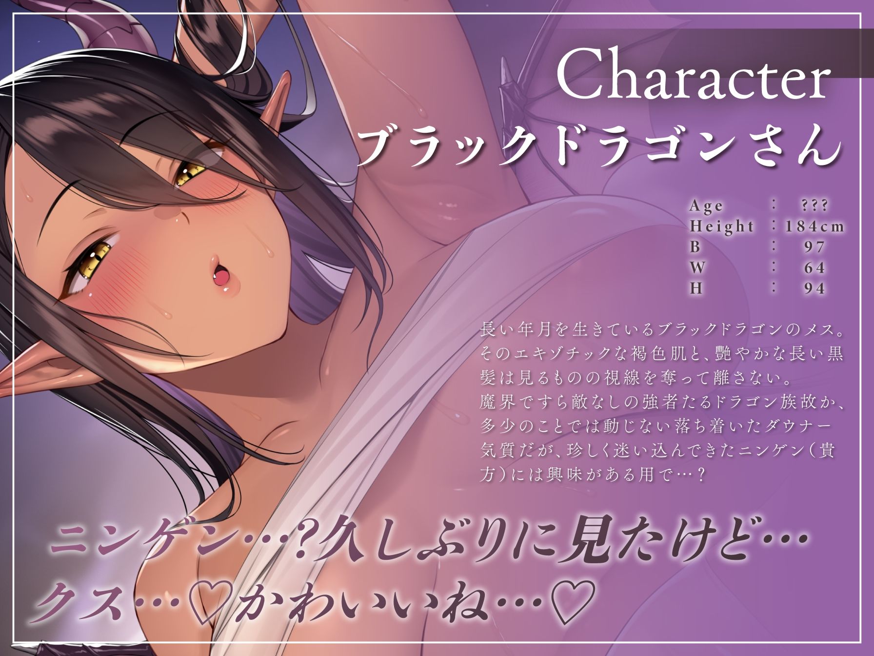 【低音ダウナー】ブラックドラゴン♀と巣ごもり発情交尾【オホ声】のサンプル画像 2