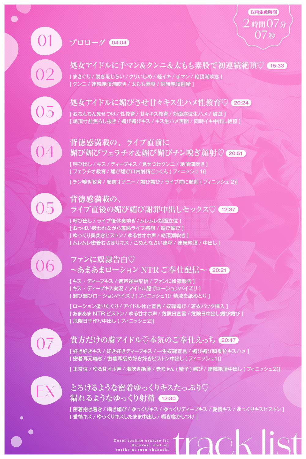 【媚び媚び性教育2】奴●として売られていた大人気アイドルを虜にするお話【キス大好き奴●】のサンプル画像 4