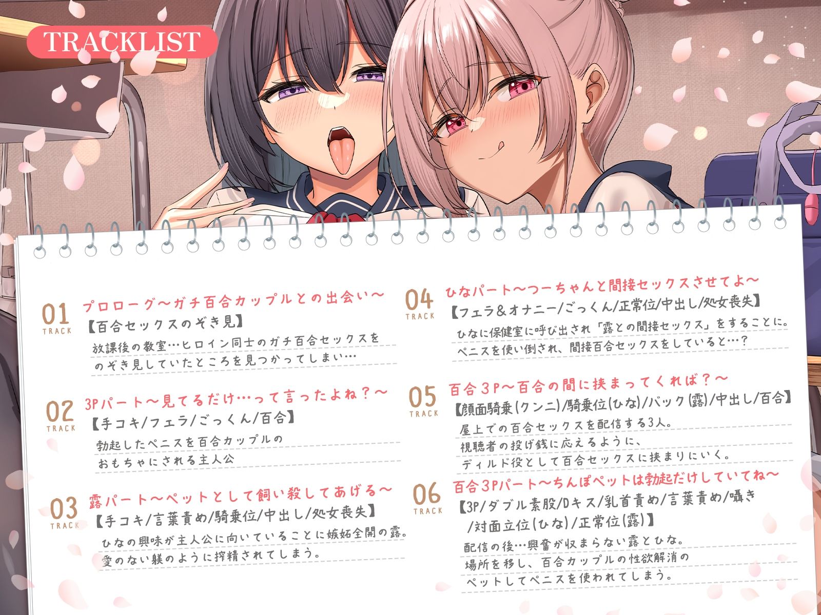 【女性優位フォーリー/イラストつき】僕は清楚JKとギャルJK百合カップルのレズ交尾用ディルドです【KU100】のサンプル画像 5