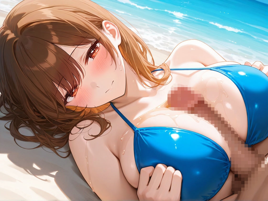 爆乳ビキニの幼馴染は恋人の演技をしているうちに本気になってイチャラブ交尾する。【KU100/水着/パイズリ】のサンプル画像 6