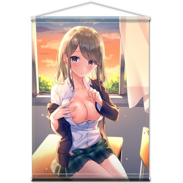 【桝石きのと】描き下ろし’放課後 誰もいない教室で…’ B2タペストリー 画像1