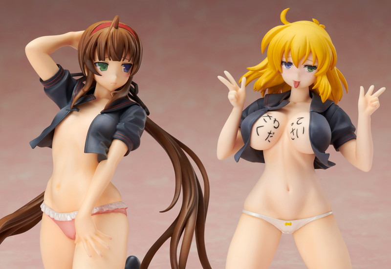 極美Girls Slender Glamorous 閃乱カグラNewWave Gバースト 両備×両奈 素肌セーラー服Ver. フィギュアセット 1/10スケール 画像4