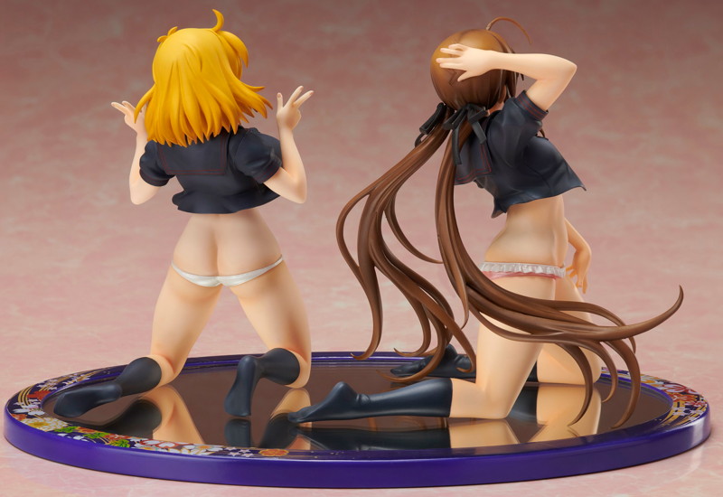 極美Girls Slender Glamorous 閃乱カグラNewWave Gバースト 両備×両奈 素肌セーラー服Ver. フィギュアセット 1/10スケール 画像5